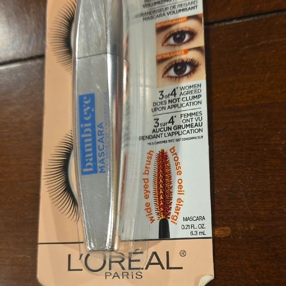 (J52) L'Oreal Bambi Eye Mascara in Blackest Black 405 Waterproof